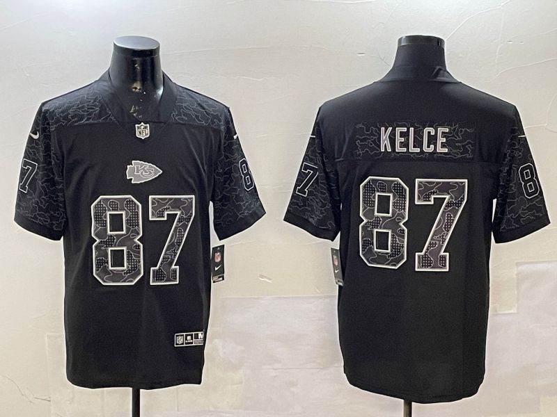 Men Kansas City Chiefs #87 Kelce Black 2025 Nike Vapor Limited NFL Jersey style 210